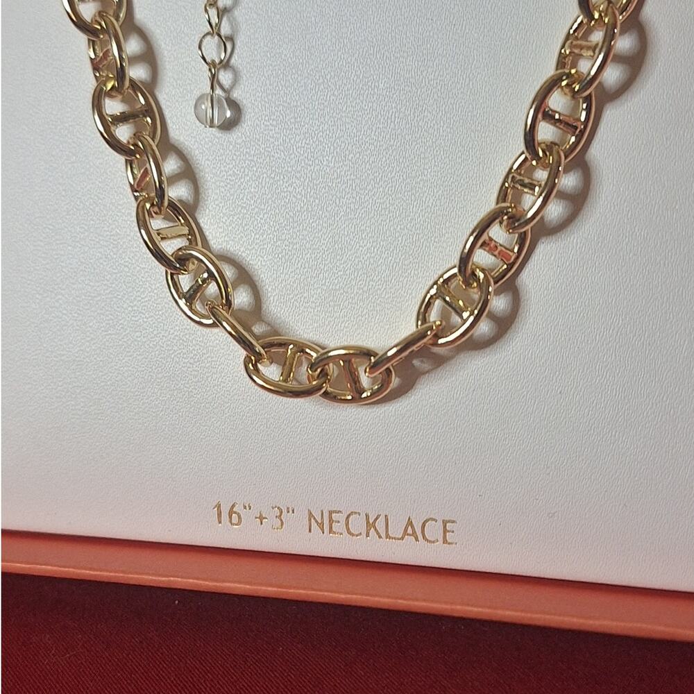 House of Harlow 1960 16"+3" Gold Chain Necklace Classic Going Out Party Evening - Picture 5 of 5